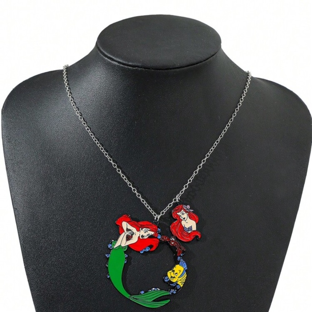 Whimsical Red and Green Charm Necklace